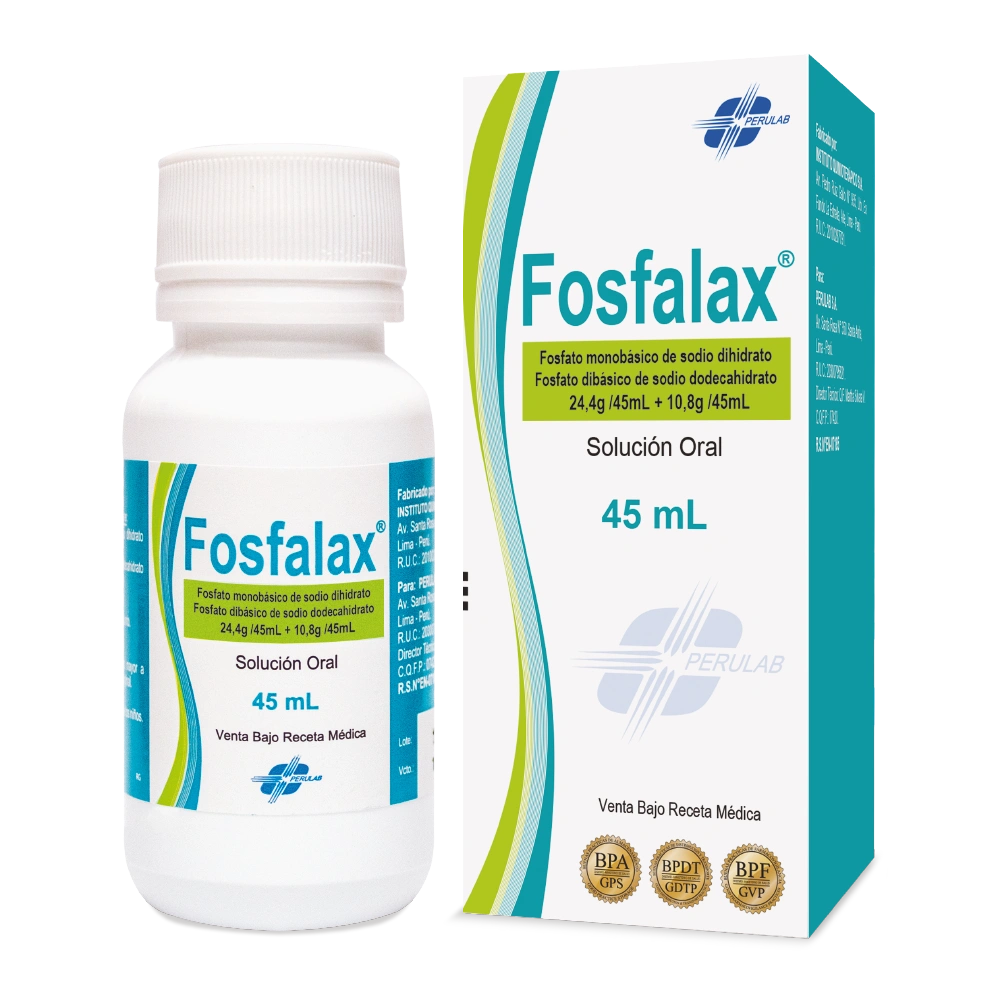 Fosfalax® 24,4 g/45 mL + 10,8 g/45 mL, caja x 1 frasco x 45 mL